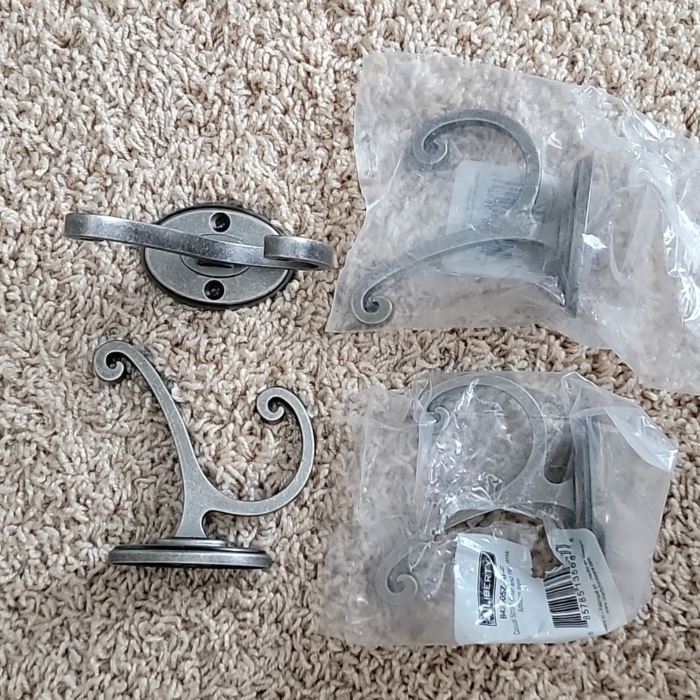 4 Antique Iron Wall Hooks